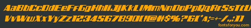 Galacticstormsuperital Font – Orange Fonts on Black Background