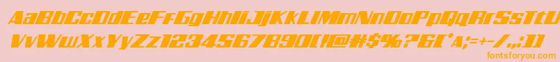 Galacticstormsuperital Font – Orange Fonts on Pink Background