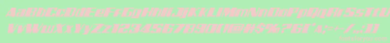 Galacticstormsuperital Font – Pink Fonts on Green Background