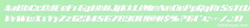 Galacticstormsuperital Font – White Fonts on Green Background