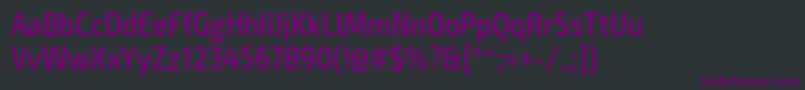 Шрифт Exo2Mediumcondensed – фиолетовые шрифты на чёрном фоне