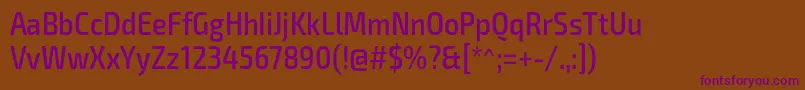 Шрифт Exo2Mediumcondensed – фиолетовые шрифты на коричневом фоне