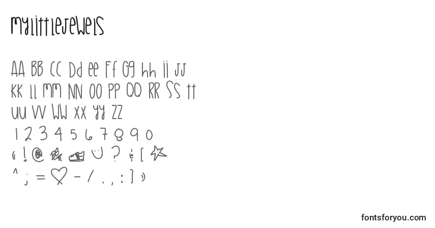 Шрифт Mylittlejewels – алфавит, цифры, специальные символы