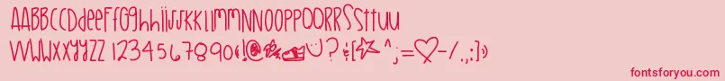 Mylittlejewels Font – Red Fonts on Pink Background