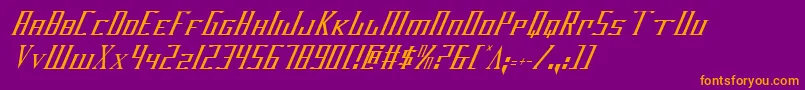 Darkwv2ci Font – Orange Fonts on Purple Background