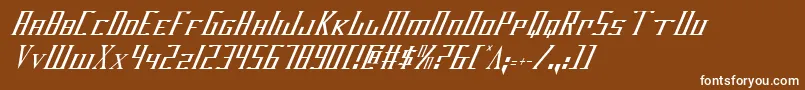 フォントDarkwv2ci – 茶色の背景に白い文字