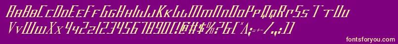 Darkwv2ci-fontti – keltaiset fontit violetilla taustalla