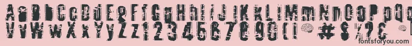 フォントToota ffy – ピンクの背景に黒い文字