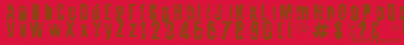 フォントToota ffy – 赤い背景に茶色の文字