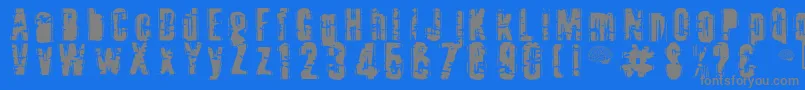 フォントToota ffy – 青い背景に灰色の文字