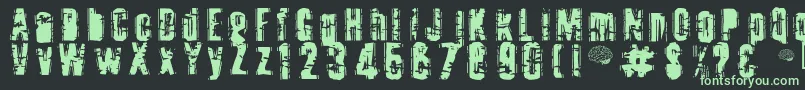 Toota ffy Font – Green Fonts on Black Background