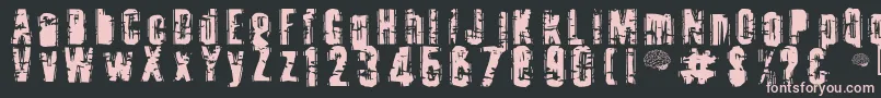 Шрифт Toota ffy – розовые шрифты на чёрном фоне