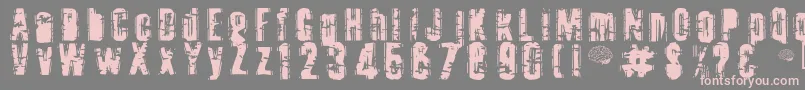 フォントToota ffy – 灰色の背景にピンクのフォント