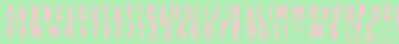 Czcionka Toota ffy – różowe czcionki na zielonym tle