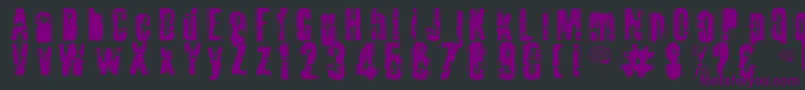 フォントToota ffy – 黒い背景に紫のフォント