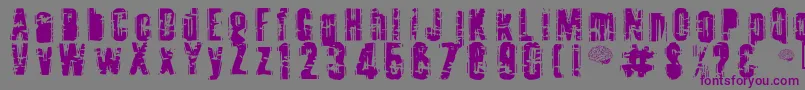 Toota ffy-fontti – violetit fontit harmaalla taustalla