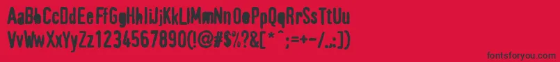 PffragmentHeavy Font – Black Fonts on Red Background