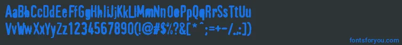 フォントPffragmentHeavy – 黒い背景に青い文字