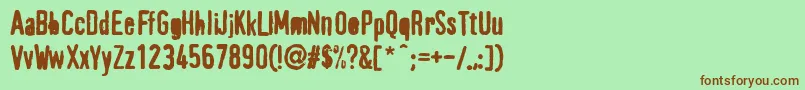 PffragmentHeavy Font – Brown Fonts on Green Background
