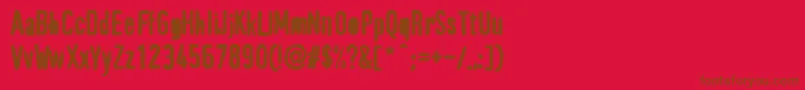 PffragmentHeavy Font – Brown Fonts on Red Background