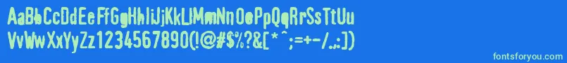 PffragmentHeavy Font – Green Fonts on Blue Background