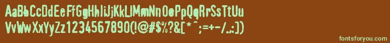 PffragmentHeavy Font – Green Fonts on Brown Background