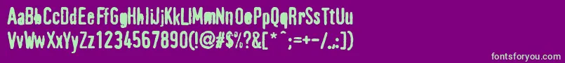 PffragmentHeavy Font – Green Fonts on Purple Background