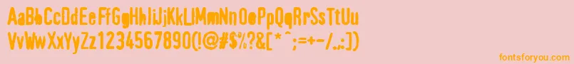 PffragmentHeavy Font – Orange Fonts on Pink Background