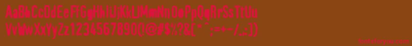 Шрифт PffragmentHeavy – красные шрифты на коричневом фоне