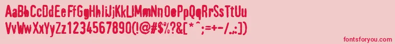 fuente PffragmentHeavy – Fuentes Rojas Sobre Fondo Rosa