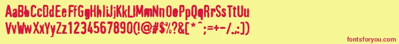 PffragmentHeavy Font – Red Fonts on Yellow Background