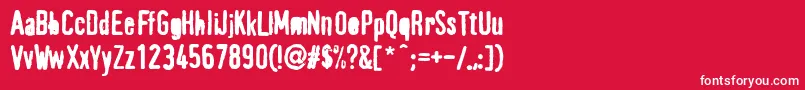 PffragmentHeavy Font – White Fonts on Red Background