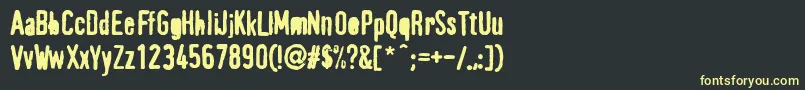 PffragmentHeavy Font – Yellow Fonts on Black Background