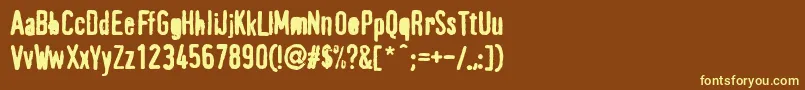 PffragmentHeavy Font – Yellow Fonts on Brown Background