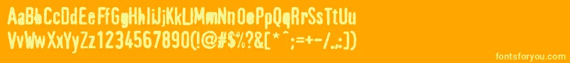 PffragmentHeavy Font – Yellow Fonts on Orange Background
