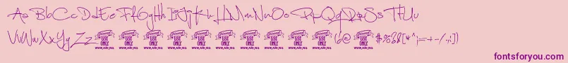More about ShimesonePersonal Font ShimesonePersonal Font – Purple Fonts on Pink Background