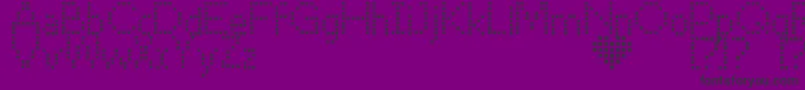CrossStitch Font – Black Fonts on Purple Background
