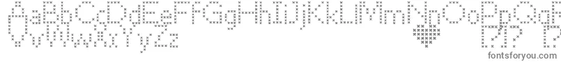 Police CrossStitch – polices grises sur fond blanc