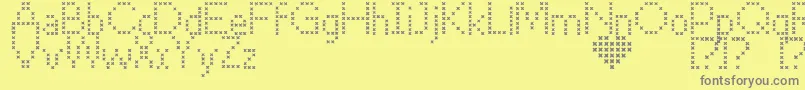 CrossStitch Font – Gray Fonts on Yellow Background