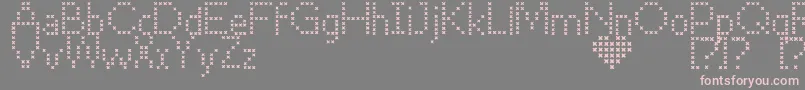 CrossStitch Font – Pink Fonts on Gray Background