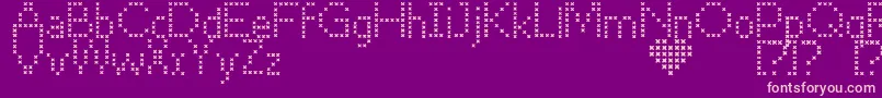 CrossStitch Font – Pink Fonts on Purple Background