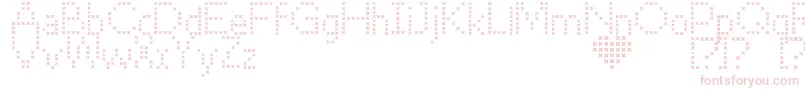 CrossStitch-fontti – vaaleanpunaiset fontit valkoisella taustalla
