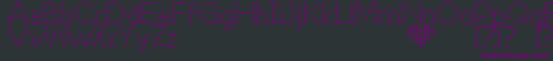 CrossStitch Font – Purple Fonts on Black Background