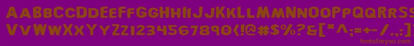 BronicExpanded Font – Brown Fonts on Purple Background