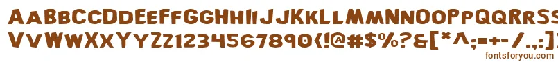 Шрифт BronicExpanded – коричневые шрифты на белом фоне