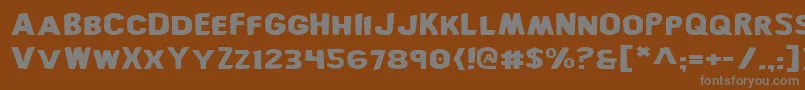 フォントBronicExpanded – 茶色の背景に灰色の文字