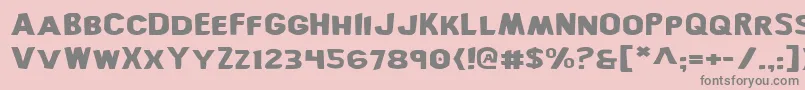 BronicExpanded Font – Gray Fonts on Pink Background