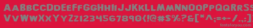 BronicExpanded Font – Gray Fonts on Red Background