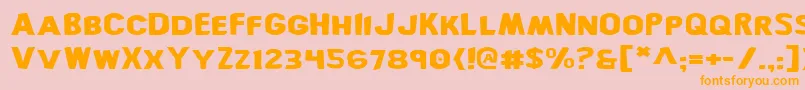 BronicExpanded Font – Orange Fonts on Pink Background