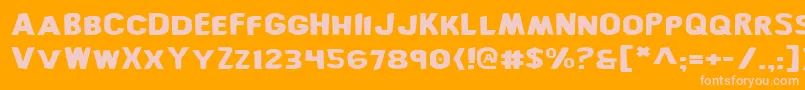 フォントBronicExpanded – オレンジの背景にピンクのフォント
